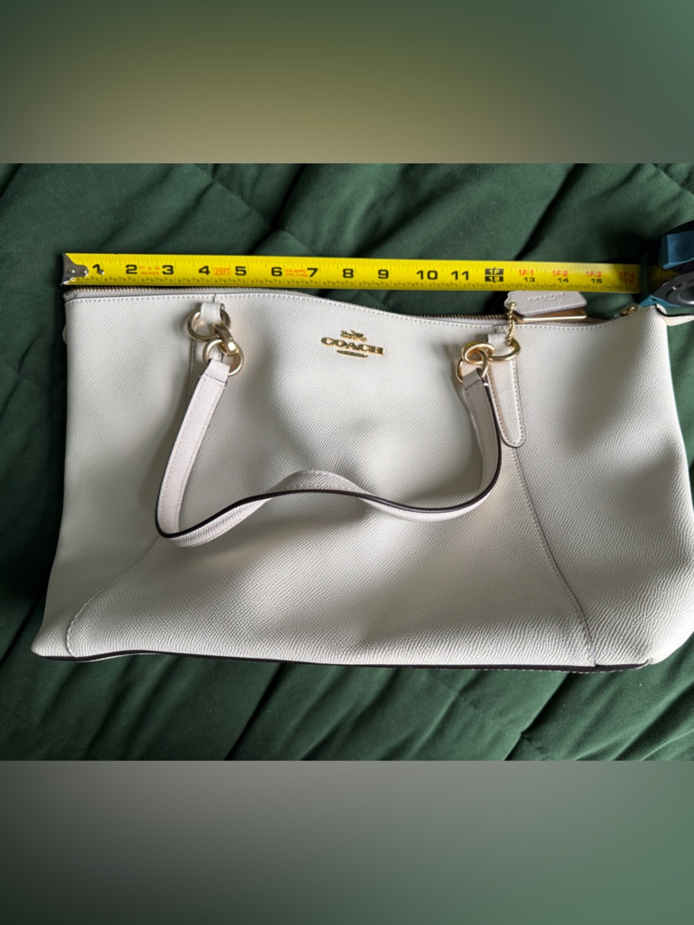 Coach Cream Leather Tote Bag with Gold Hardware - Picture 5 of 7